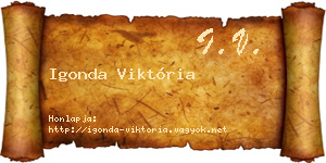 Igonda Viktória névjegykártya